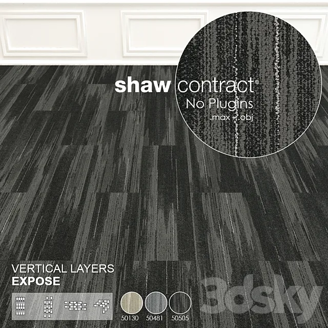 Shaw Carpet Vertical Layers Wall to Wall Floor No 1 3D Model