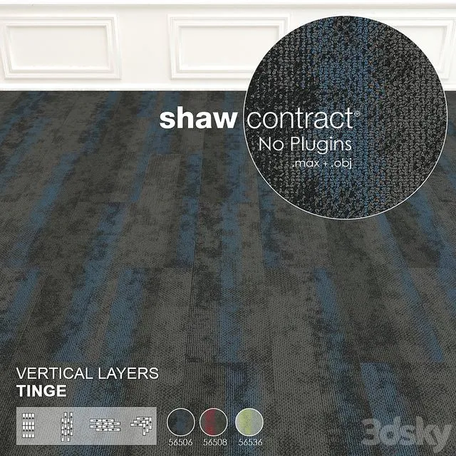 Shaw Carpet Vertical Layers Wall to Wall Floor No 6 3D Model