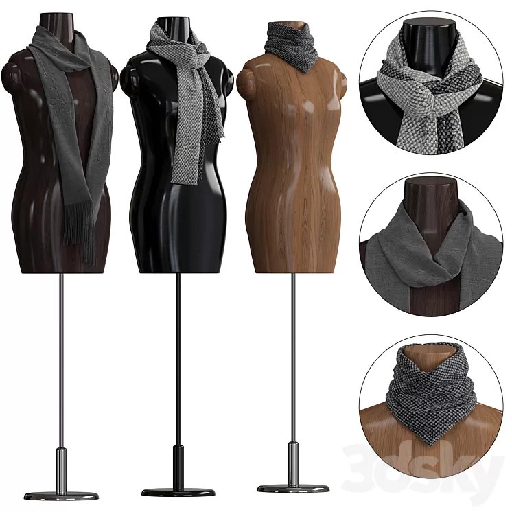 Shawl over the body 3D Model