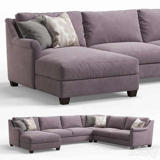 Shearson Corner Sofa by Jonathan Louis 3D Model