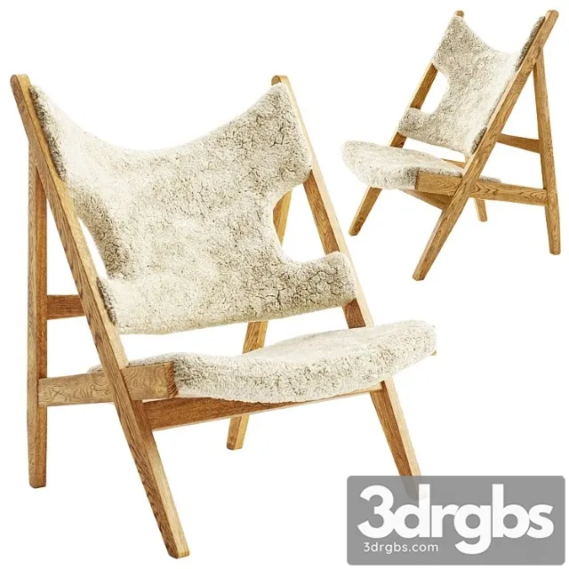 Sheepskin knitting chair by menu 3D Model Free