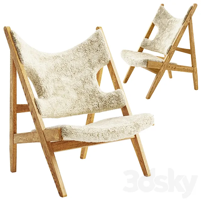 Sheepskin Knitting Chair by Menu 3D Model