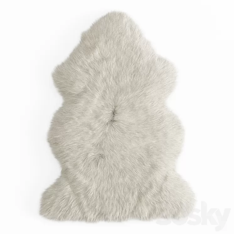 Sheepskin rug 3D Model