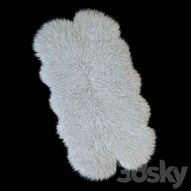 Sheepskin white Bianco 4x 3DModel