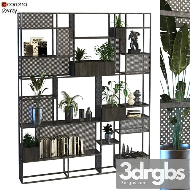 Shelf Furniture Set 012 3D Model Free