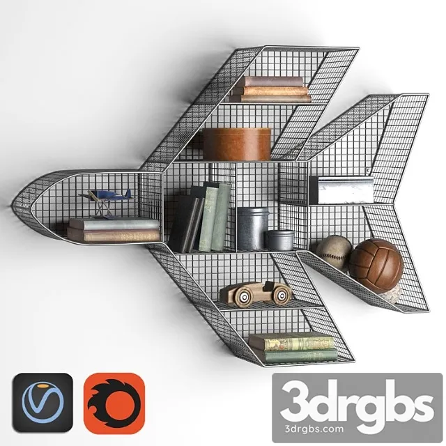 Shelf Jet Zinc 3D Model Free