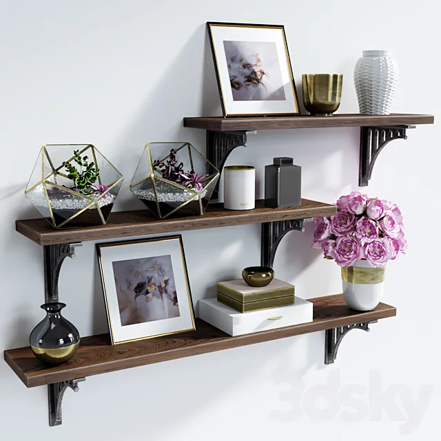 Shelf Pottery Barn Bridge Bracket 3D Model