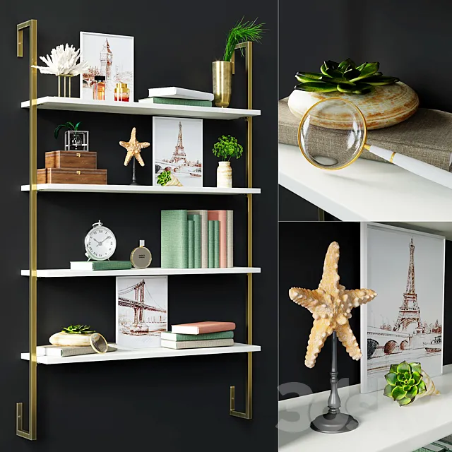 Shelf Pottery Barn OLIVIA 3DModel