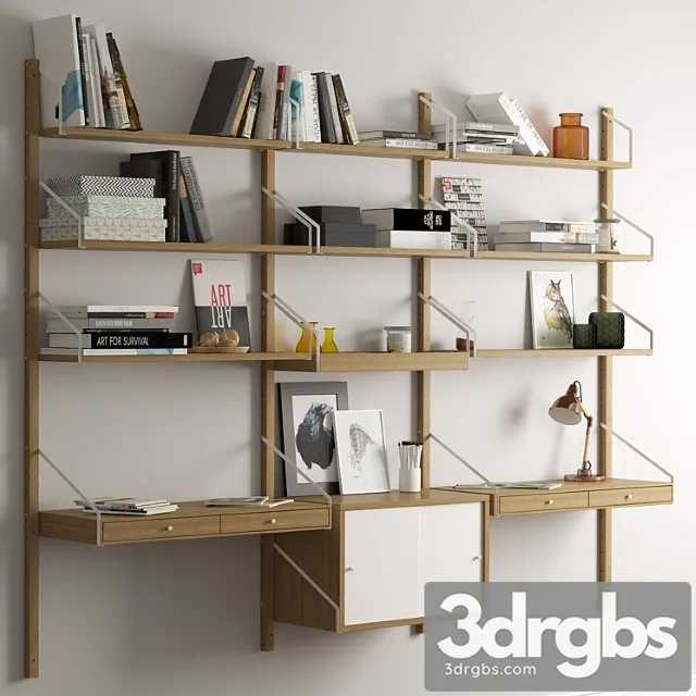 Shelf system svalnas ikea. 2 3D Model Free