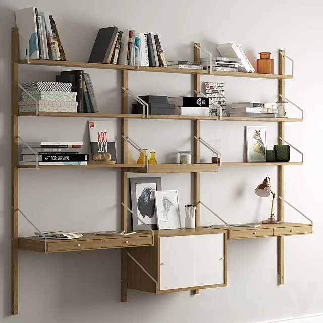 Shelf system Svalnas Ikea. 3D Model
