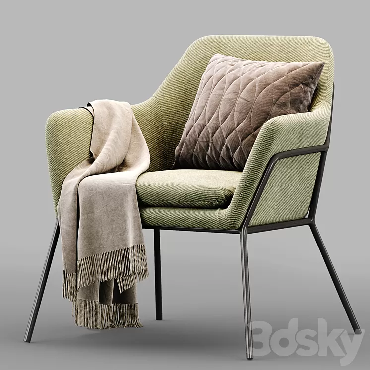 Shelford armchair 3D Model Free
