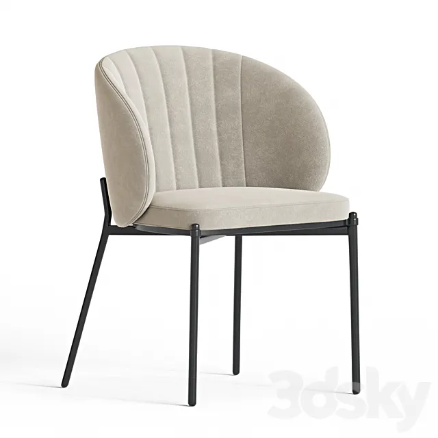 Shell Back Dining Chair 3D Model