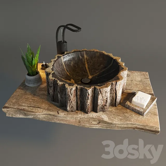 Shell from the petrified tree 3DModel