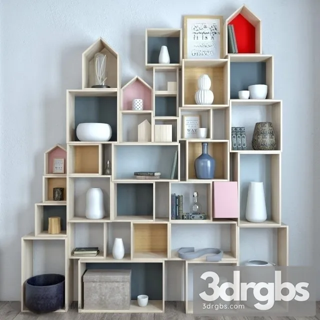 Shelves Set 03 3D Model Download