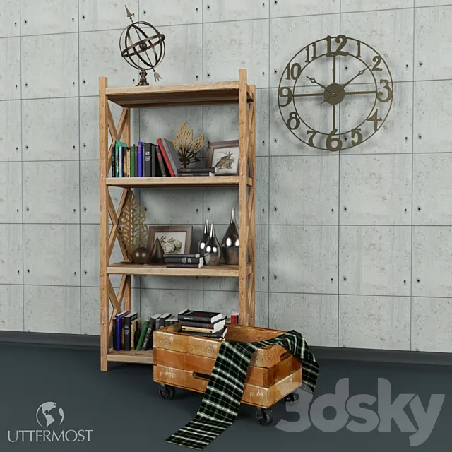 Shelves with accessories from UTTERMOST 3DModel