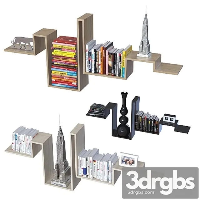 Shelves with decor 3. 2 3D Model Free