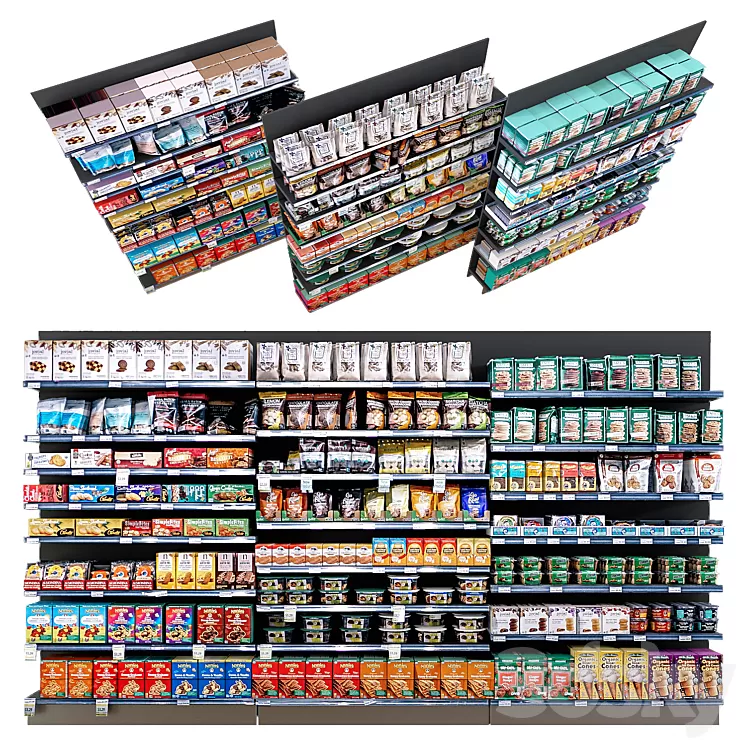 Shelves with goods