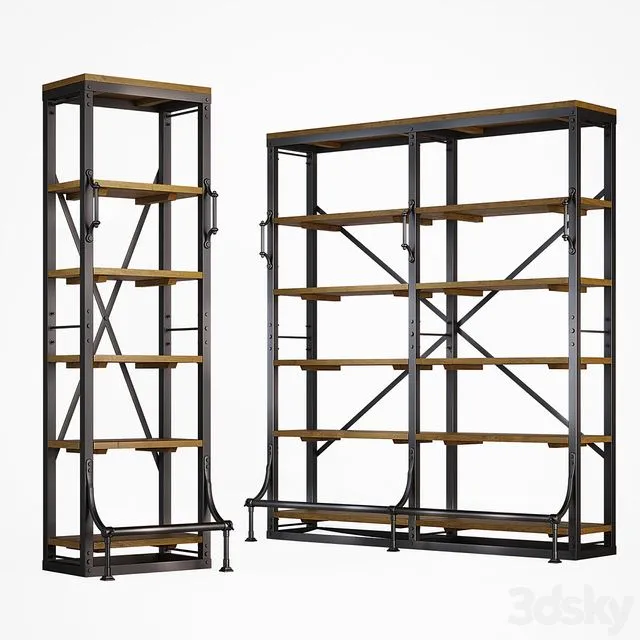 Shelving C5 600 and C5 1800 Arkhangelsk Loft Builder 3D Model