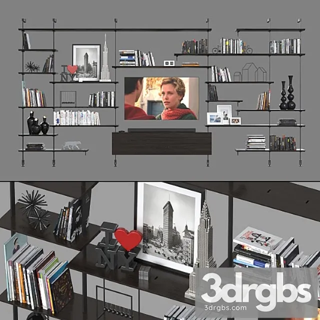 Shelving cattelan italia 2 3D Model Free