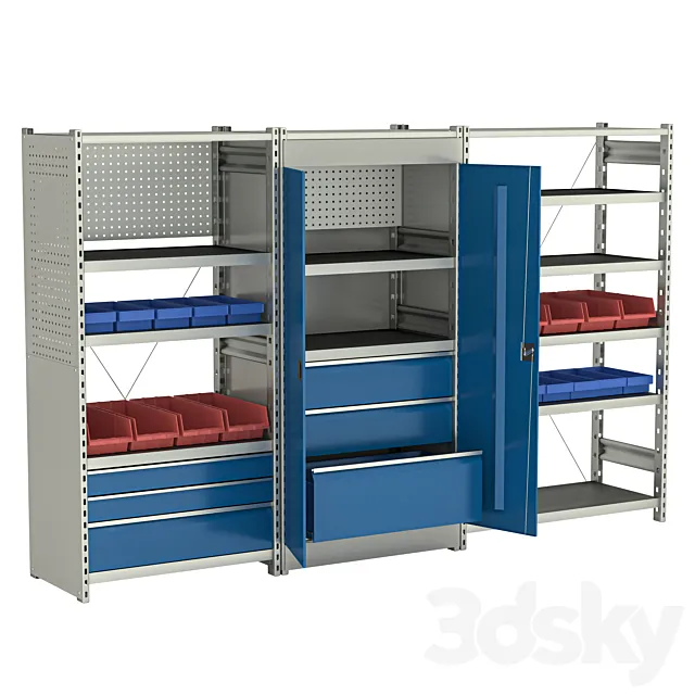 Shelving complex 3D Model