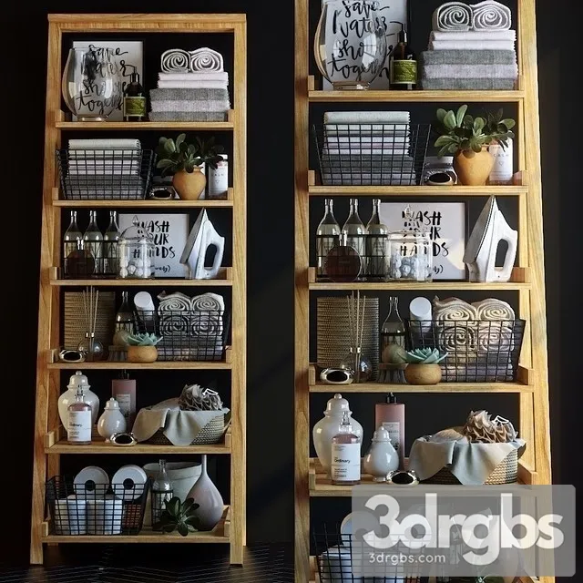Shelving Decor 3D Model Free