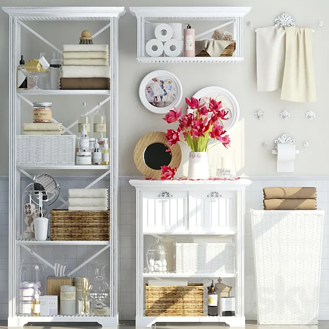 Shelving in the bathroom 4 3DModel