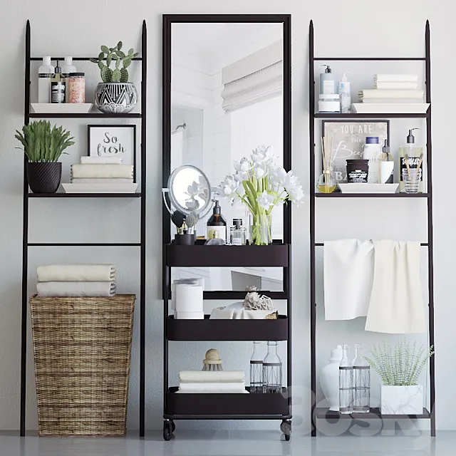 Shelving in the bathroom 5 3DModel