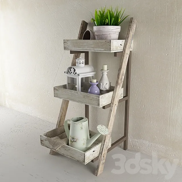 shelving in the style of "Provence" 3D Model