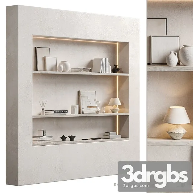 Shelving Ngsh With Decor Zara Home 3D Model Free