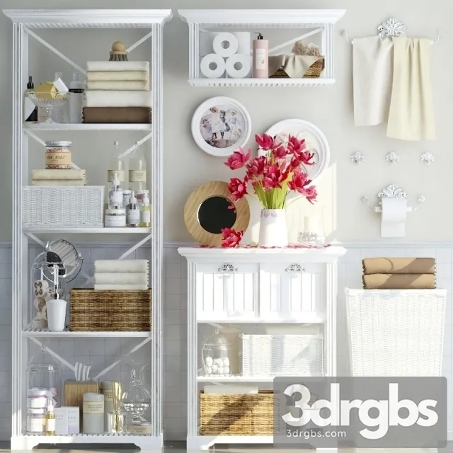 Shelving The Bathroom 4 3D Model Free