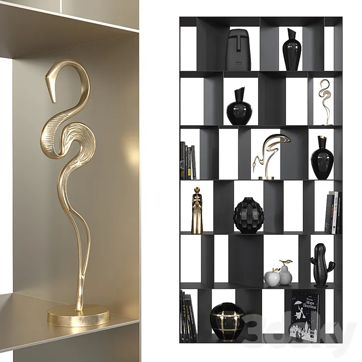 Shelving unit Cattelan italia Nautilus. (2 materials) 3D Model Free