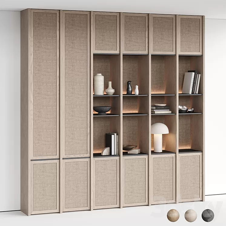 Shelving with decor 2 3D Model Free