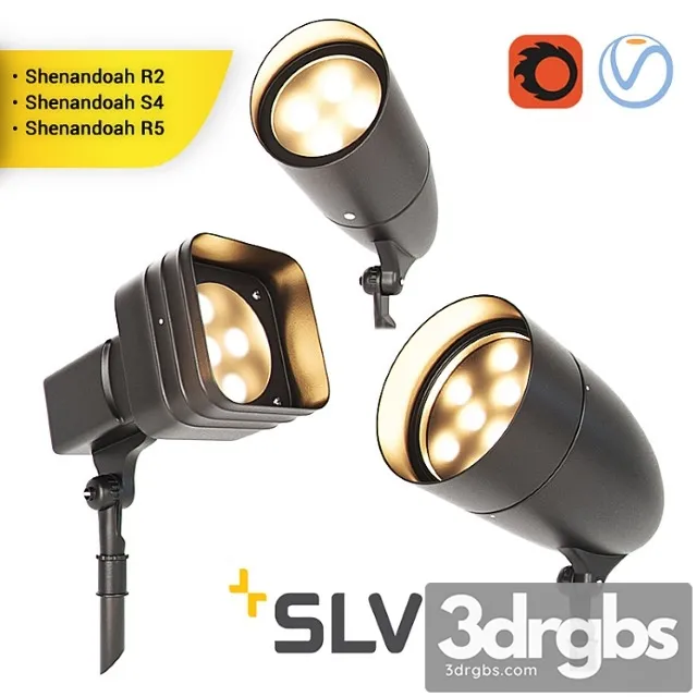 Shenandoah set of street lights 3D Model Free