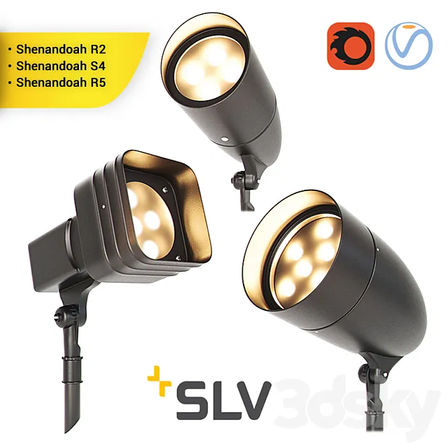 SHENANDOAH set of street lights 3D Model