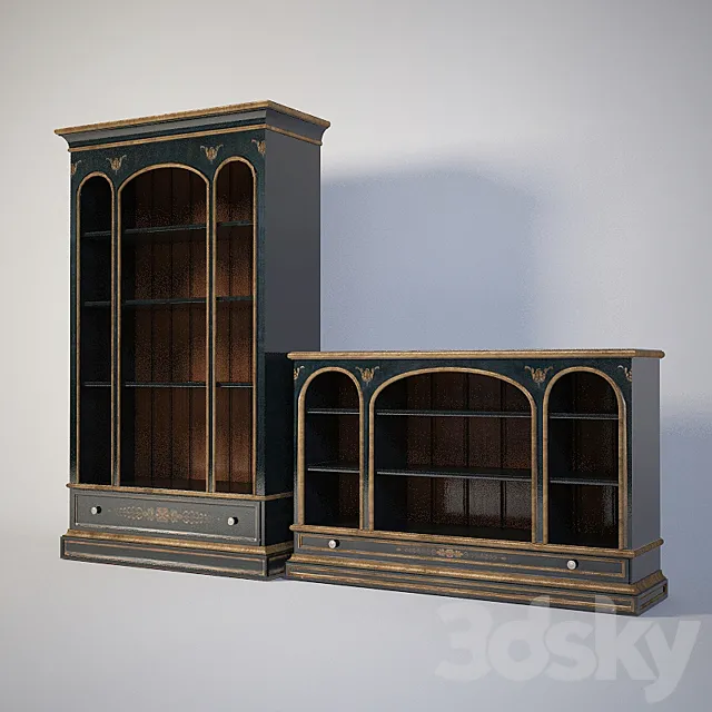 Sherrill Furniture Bookcase 836-445 & 836-656 3D Model