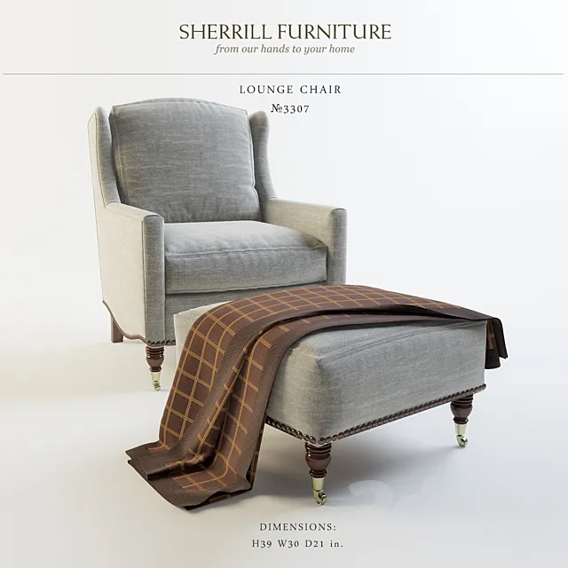 Sherrill Furniture_Lounge Chair_3307 3DModel