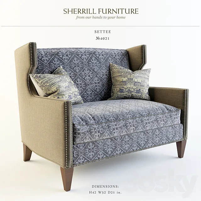 Sherrill Furniture_Settee_?4021 Free Download