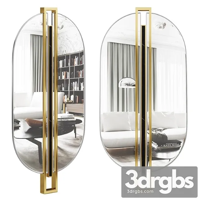 Shield Oval Mirror By Maisonvalentina 3D Model Free