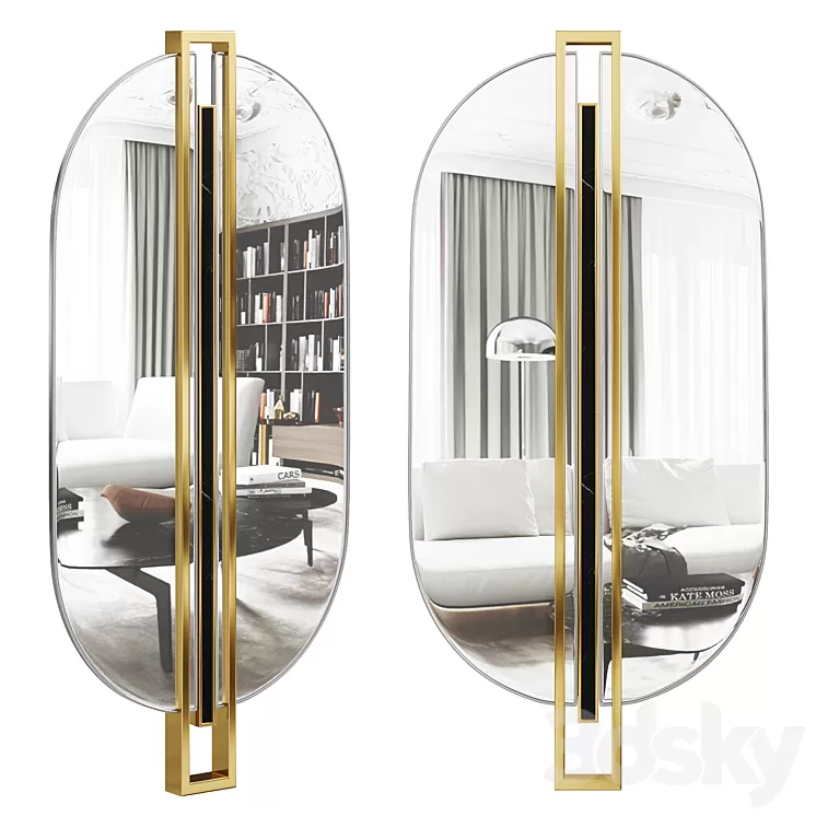 SHIELD OVAL MIRROR by maisonvalentina 3D Model