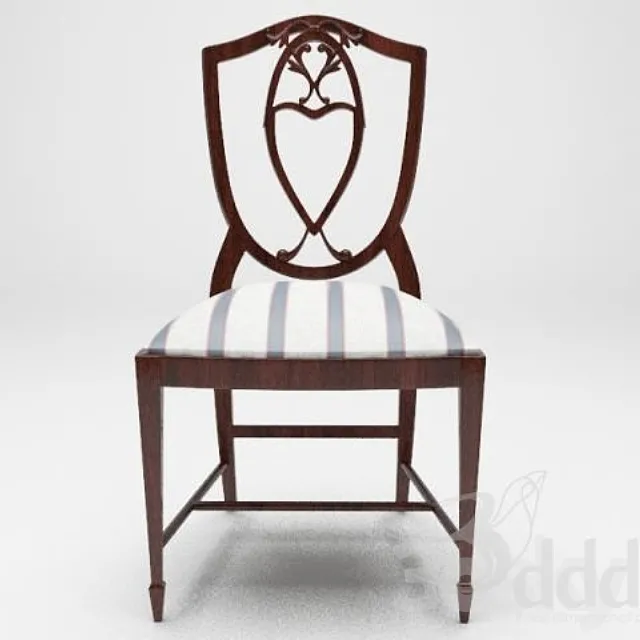 shieldback dinner chair 3D Model