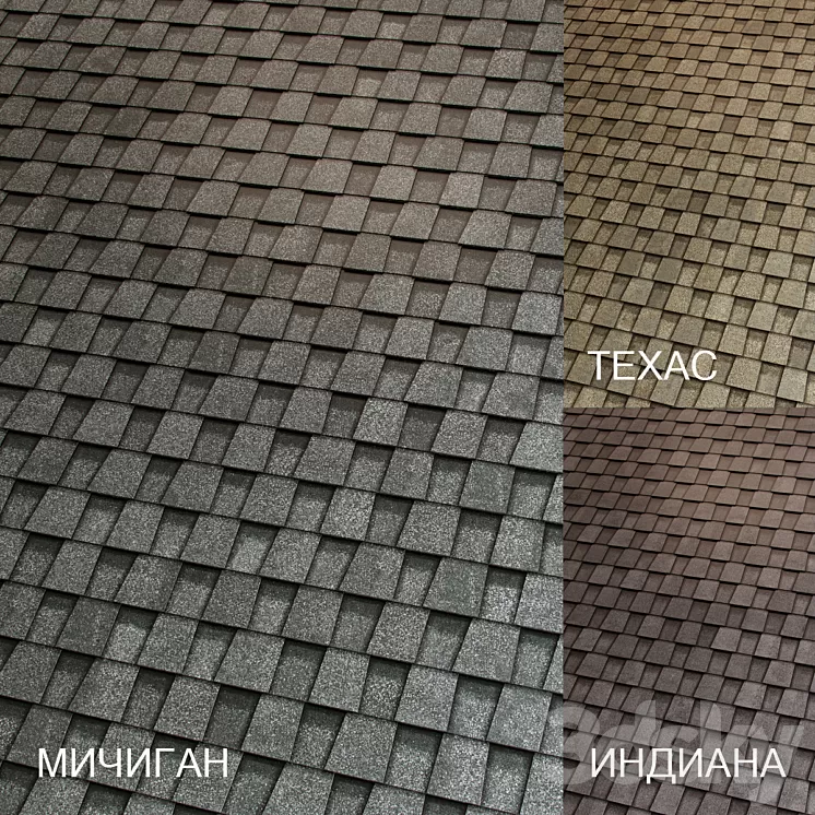 Shingles SHINGLAS (Country 02) TECHNONICOL 3D Model