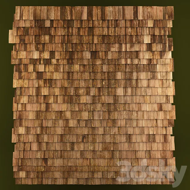 Shingles (wooden tiles) 3D Model