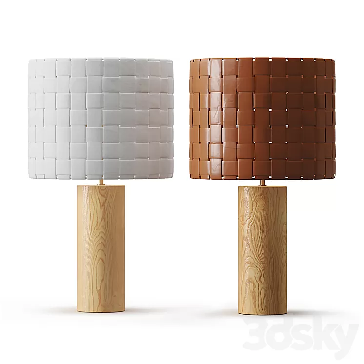 Shinola Parker Wood Table Lamp 3D Model
