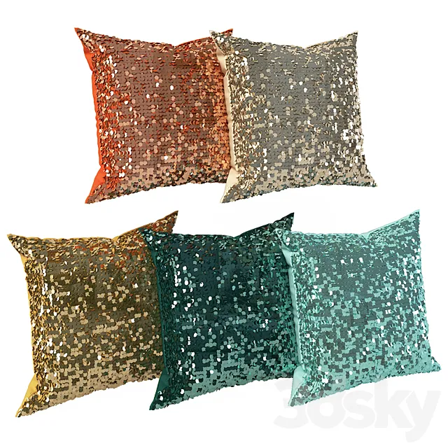 Shiny pillows 3D Model