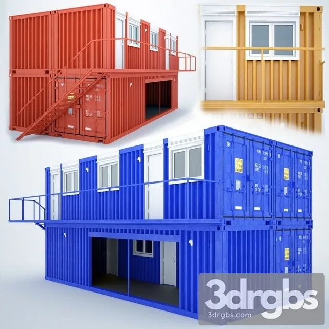 Shipping Container Homes 3D Model Free