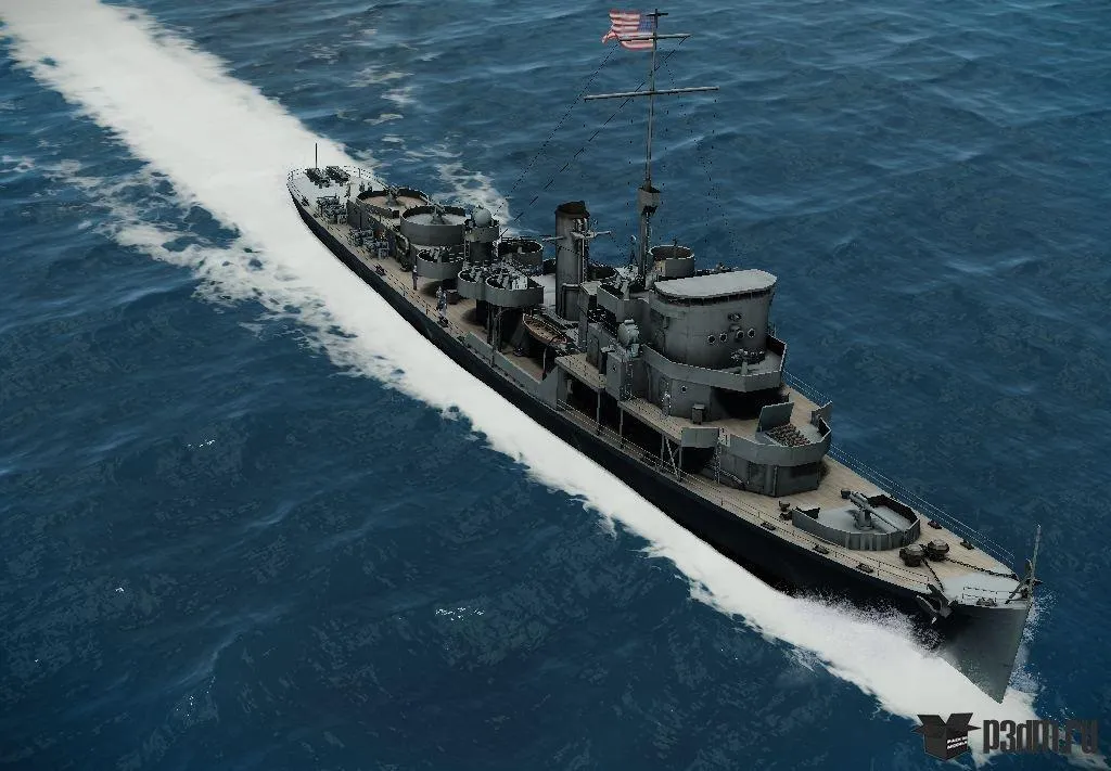 ships 3d models - Evarts Destroyer Escort - evarts destroyer escort