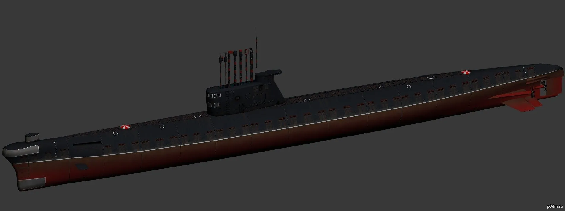 ships 3d models - Foxtrot-class submarine - foxtrot