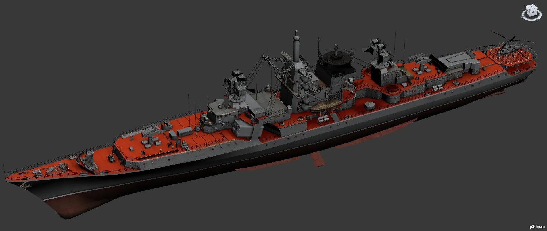 ships 3d models - Kresta II-class cruiser - kresta2