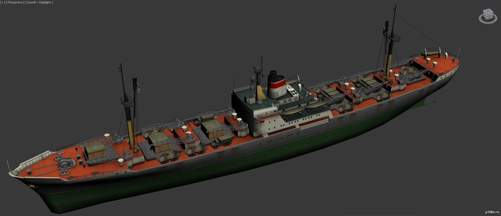 ships 3d models - Leninsky Komsomol-class cargo ship - leninskiy