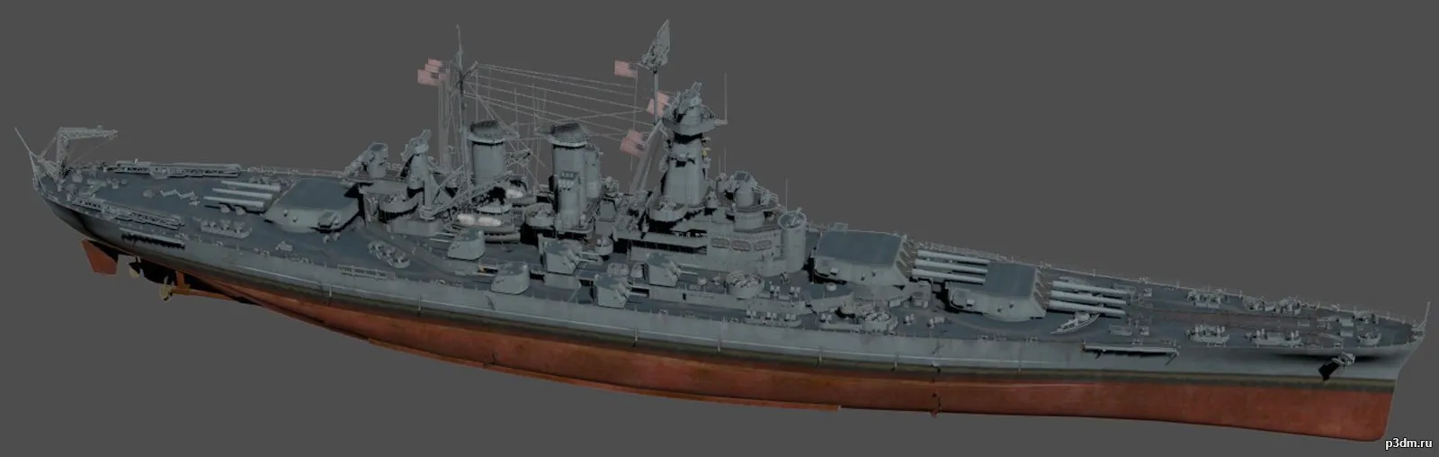 ships 3d models - North Carolina 1942 - North_Carolina_1942